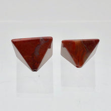 Load image into Gallery viewer, Focal Point 2 Hand Carved Jasper Pyramid Beads, 16x16x10mm, Red 9289BJ - PremiumBead Alternate Image 5