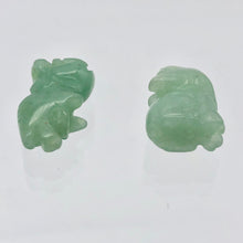 Load image into Gallery viewer, Howling New Moon 2 Carved Aventurine Wolf / Coyote Beads | 22x12x7.5mm | Green - PremiumBead Alternate Image 6