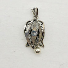 Load image into Gallery viewer, Hand Made Silver Filigree Bell Flower Pendant 5795
