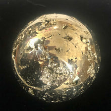 Load image into Gallery viewer, Pyrite Scry Crystal Round | Golden | 1 Sphere | | 45mm | 219g |