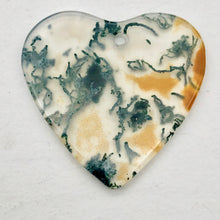 Load image into Gallery viewer, Limbcast Agate Heart Bead | 29x30x2mm | Yellow/Green/Clear | Heart | 1 Bead | - PremiumBead Alternate Image 2