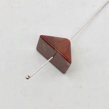 Load image into Gallery viewer, Focal Point 2 Hand Carved Jasper Pyramid Beads, 16x16x10mm, Red 9289BJ - PremiumBead Alternate Image 3