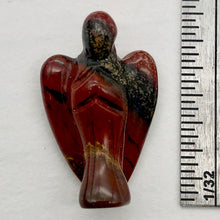 Load image into Gallery viewer, Hand Carved Brecciated Jasper Guardian Angel Figurine | 21x14x8mm | Red Brown