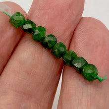 Load image into Gallery viewer, Chrome Diopside Cube Beads | 4mm | Green | 8 Bead(s)