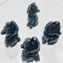Load image into Gallery viewer, Howling New Moon 2 Carved Hematite Wolf Coyote Beads | 21x11x8mm | Silver black - PremiumBead Alternate Image 5