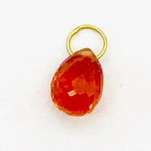 Load image into Gallery viewer, Fiery Orange Sapphire 18K Briolette Bead Pendant | 5x4x3mm |