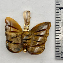 Load image into Gallery viewer, Tiger Eye Butterfly Pendant Necklace|Semi Precious Stone Jewelry |14k gf Pendant - PremiumBead Alternate Image 7