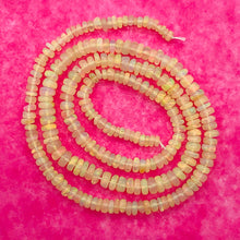 Load image into Gallery viewer, Opal Graduated Faceted Fiery Roundel Bead Parcel | 3.5-3 mm | Golden | 8 Beads |