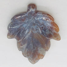 Load image into Gallery viewer, Natural Ocean Jasper Carved Leaf Centerpiece Bead | 46x40x5 mm | 1 Bead |
