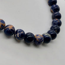 Load image into Gallery viewer, Blue Sodalite with White and Orange 12mm Round Bead Strand 110781 - PremiumBead Alternate Image 5