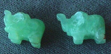 Load image into Gallery viewer, Cute 2 Chrysoprase Carved Elephant Beads | 15x10x7mm | Green - PremiumBead Alternate Image 2