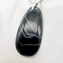 Load image into Gallery viewer, Stunning! Black and White Sardonyx & Silver Pendant - PremiumBead Alternate Image 5