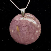 Load image into Gallery viewer, Natural Lepidolite Large Round Sterling Silver Pendant | 45mm | 2 1/16" Long |