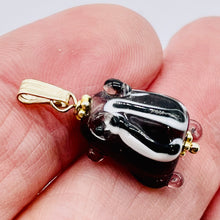 Load image into Gallery viewer, Lampwork Frog 14K Gold Filled Frog | 1" Long | Purple | 1 Pendant |