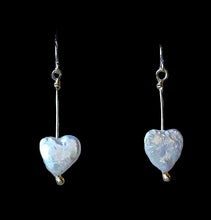 Load image into Gallery viewer, Valentine Cream Freshwater Heart Coin Pearl and 14K Gf Drop/Dangle Earrings 6503