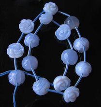 Load image into Gallery viewer, Hand Carved 1 Blue Lace Agate Rose Flower Bead 10213 - PremiumBead Primary Image 1