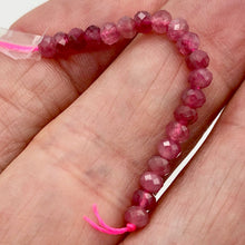 Load image into Gallery viewer, Tourmaline Faceted Roundel Bead Strand | 4x3mm | Pink | 132 Bead(s)