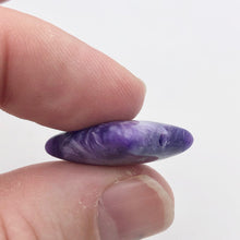 Load image into Gallery viewer, 70cts of Rare Rectangular Pillow Charoite Beads | 2 Beads | 25x20x8mm | - PremiumBead Alternate Image 8