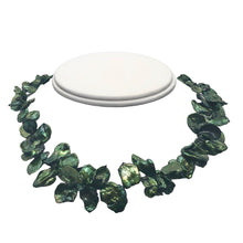 Load image into Gallery viewer, Designer 16.89ct Green Corn Flake Keishi Pearl Strand 109062K