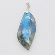 Load image into Gallery viewer, Labradorite Sterling Silver Natural | 1 1/2" Long | Blue | 1 Pendant |