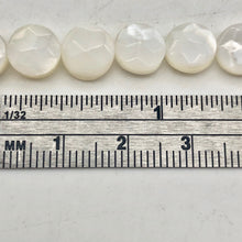 Load image into Gallery viewer, Mississippi Ebony (White) Shell 8x4mm Coin Bead Strand