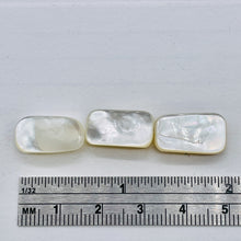 Load image into Gallery viewer, 3 Natural Mother of Pearl Shell Rectangle Beads 2143
