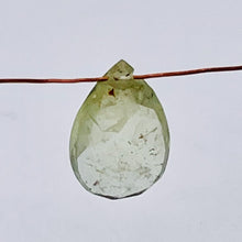 Load image into Gallery viewer, Sapphire 1.5ct Flat Faceted Briolette Pendant Bead | 9x6x3mm | Pale Green | 1 |
