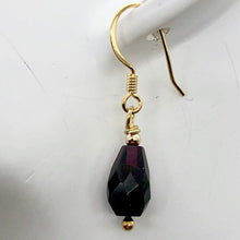 Load image into Gallery viewer, Natural AAA 14K Deep Garnet Drop Earrings | Red | 1 1/4" Long |