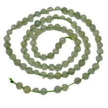 Load image into Gallery viewer, Prehnite Faceted Strand Round | 4 mm | Light Green | 80-90 Beads |