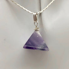 Load image into Gallery viewer, Contemplation Amethyst Pyramid Sterling Silver Pendant | 1 3/8" Long |Purple | - PremiumBead Primary Image 1