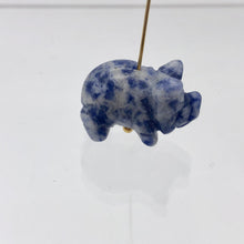Load image into Gallery viewer, Oink 2 Carved Sodalite Pig Beads | 21x13x9.5mm | Blue - PremiumBead Alternate Image 5