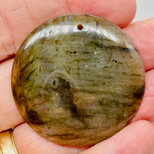 Load image into Gallery viewer, Enchanting Natural Labradorite Pendant Bead | 45mm | 1 Bead |