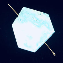 Load image into Gallery viewer, 63cts Druzy Natural Hemimorphite Pendant Bead | Blue | 30x30x8mm | 1 Bead |