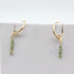 Sparkle Parrot Green Diamond (.73cts) & 14K Gold Earrings 309605 - PremiumBead Alternate Image 10