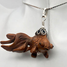Load image into Gallery viewer, Carved & Signed Pisces Koi Fish Boxwood Ojime/Netsuke Pendant - PremiumBead Alternate Image 2