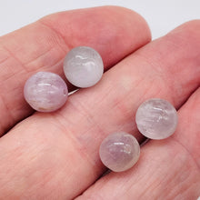 Load image into Gallery viewer, Chatoyant Pale Pink Orchid Faceted Kunzite Beads | 9mm | 4 Beads |