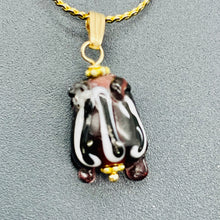 Load image into Gallery viewer, Lampwork Frog 14K Gold Filled Frog | 1" Long | Purple | 1 Pendant |