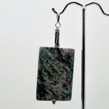 Load image into Gallery viewer, Sparkling Ruby Fuschite Sterling Silver Rectangle Pendant | 35x25mm |