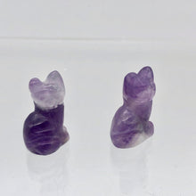 Load image into Gallery viewer, Adorable! 2 Amethyst Sitting Carved Cat Beads | 21x14x10mm | Purple - PremiumBead Alternate Image 7
