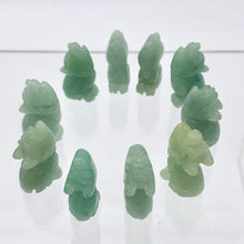 Load image into Gallery viewer, Howling New Moon Carved Aventurine Wolf/Coyote Figurine | 22x12x7.5mm | Green - PremiumBead Alternate Image 4