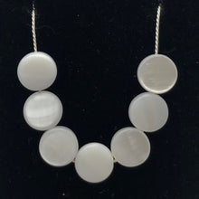 Load image into Gallery viewer, Mississippi White Ebony Shell Coin Beads | 7 Beads | 8x2.5mm | 4336p - PremiumBead Alternate Image 3