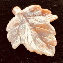 Load image into Gallery viewer, Natural Ocean Jasper Carved Leaf Centerpiece Bead | 46x40x5 mm | 1 Bead |