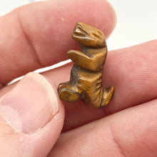 Load image into Gallery viewer, T-Rex Dinosaur 2 Tiger's Eye Tyrannosaurus Rex Beads | 21x18x7.5mm | Golden - PremiumBead Alternate Image 6