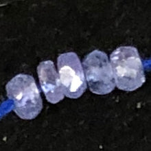 Load image into Gallery viewer, 4 Tanzanite Faceted From 3x1.25mm to 2.5x1mm Roundel Beads 009713