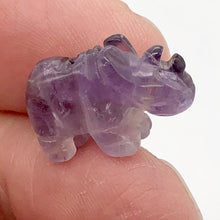 Load image into Gallery viewer, Amethyst Rhinoceros Animal Figurine Worry Stone | 20x13x8mm | Purple
