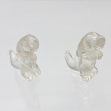 Load image into Gallery viewer, T-Rex Dinosaur 2 Carved Quartz Tyrannosaurus Rex Beads | 20x15x7mm | Clear - PremiumBead Alternate Image 3