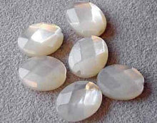 Load image into Gallery viewer, Six Sparkle Faceted 9x7mm Natural Mother of Pearl Beads 4602 - PremiumBead Primary Image 1