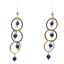 Load image into Gallery viewer, Sexy Natural Blue Sodalite and 14Kgf Earrings 308438D