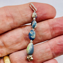 Load image into Gallery viewer, Opal Sterling Silver Drop | 2 1/4" Long | Blue Green Fire | 1 Pendant