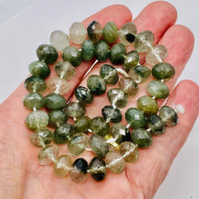 Load image into Gallery viewer, Rutilated Quartz 80 grams Faceted Graduated Roundels | 12x8mm | Green/Clear | 18